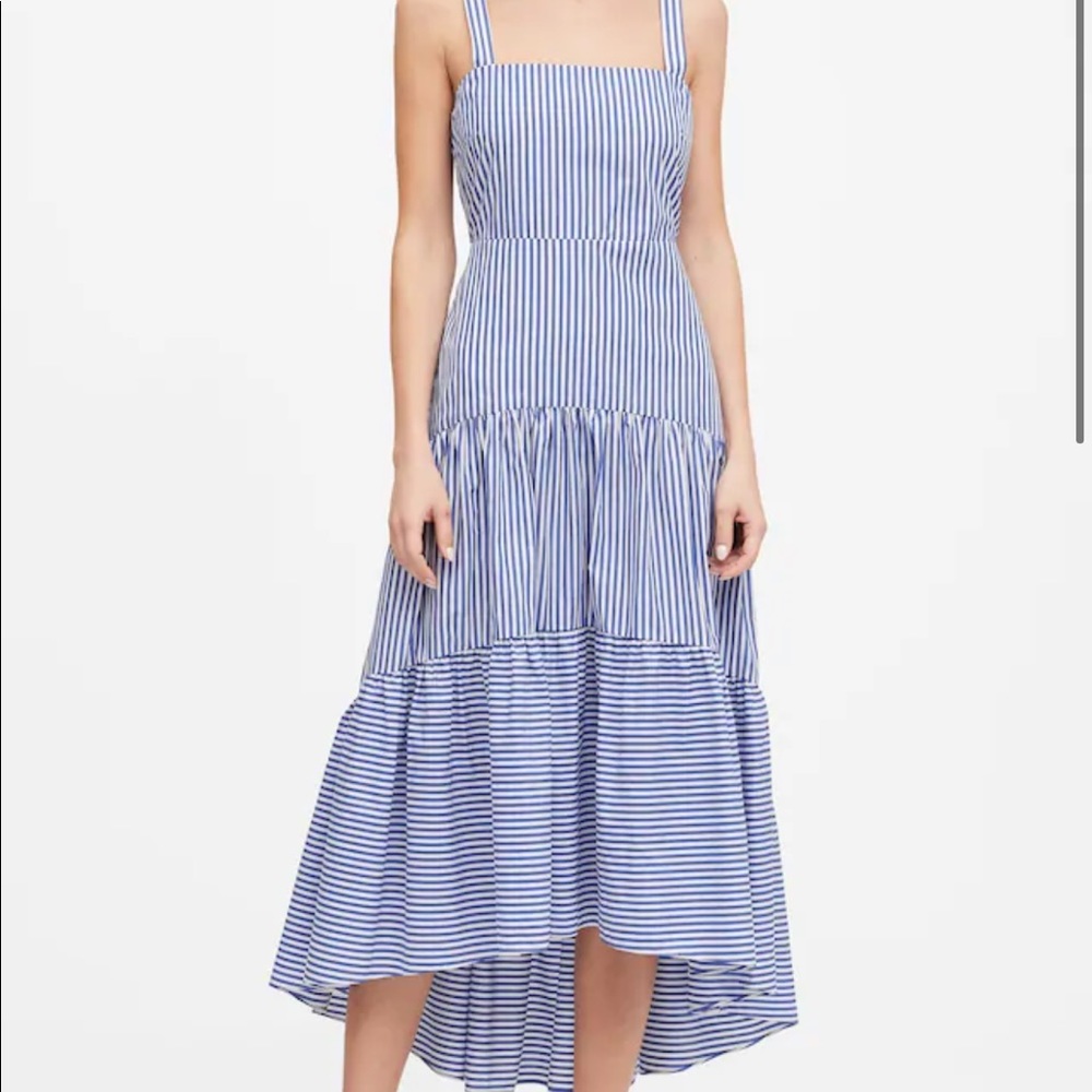 Banana Republic Poplin Tiered Maxi Dress